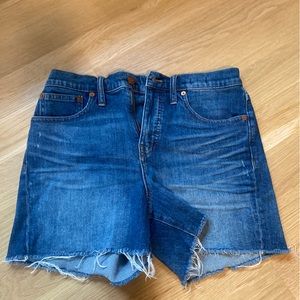 Madewell high waisted jean shorts